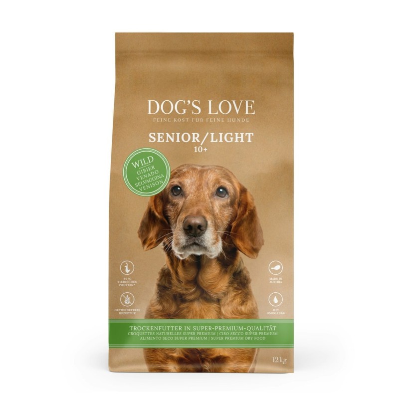 Dog's Love Senior Wild mit Süßkartoffel & Spinat Hundetrockenfutter Sparpaket 2 x 12 Kilogramm