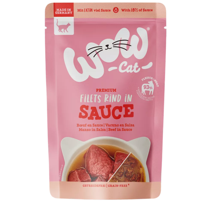 WOW Cat 16x85g Rind in Sauce