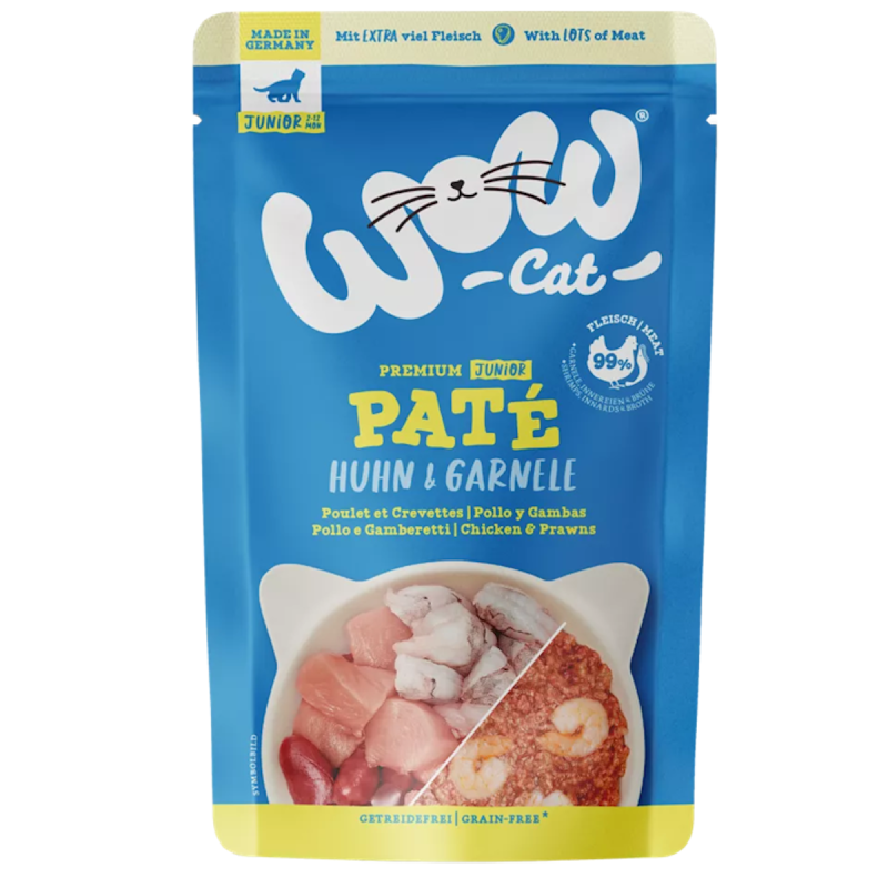 WOW Cat 125g Junior Huhn&Garnele