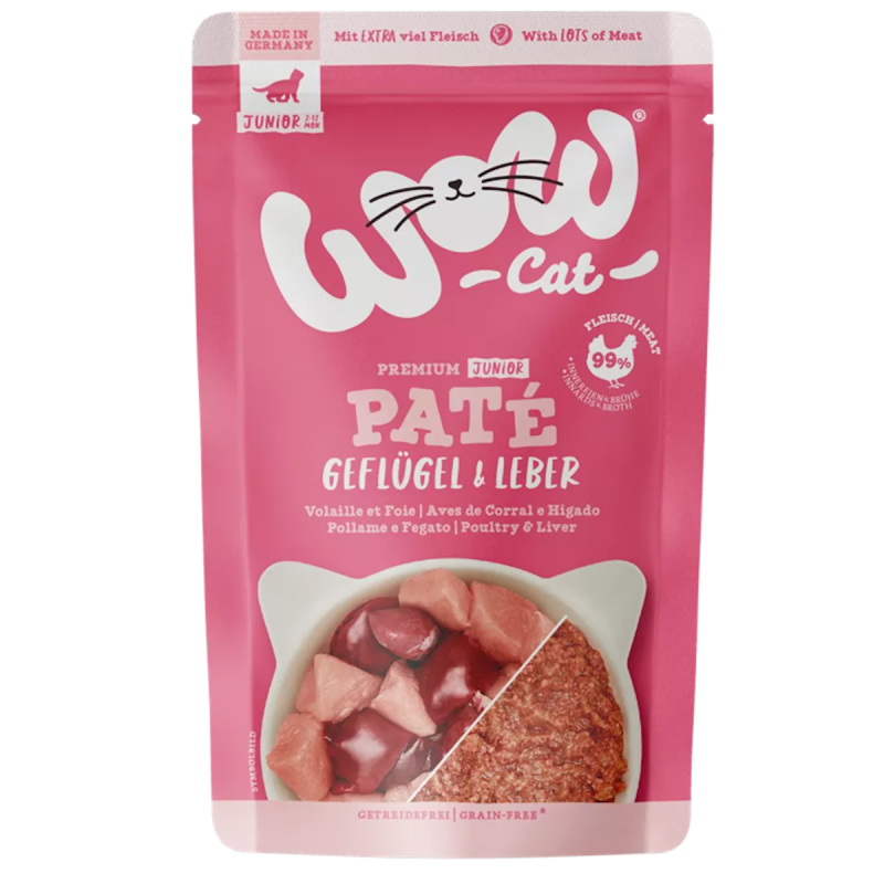 WOW Cat 125g Junior Geflügel&Leber