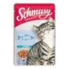 SCHMUSY Ragout Pouch in Sauce 100g Frischebeutel Katzennassfutter Sparpaket 44 x 100 Gramm Lachs