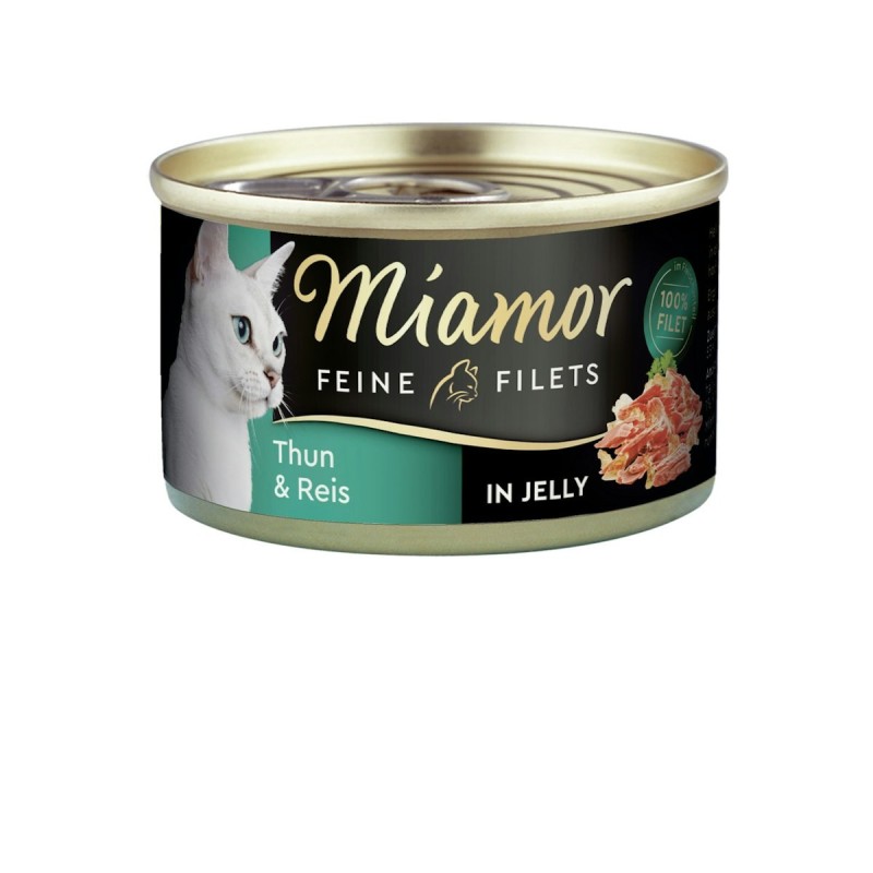 Miamor Feine Filets in Jelly 100g Dose Katzennassfutter 24 x 100 Gramm Thunfisch & Reis