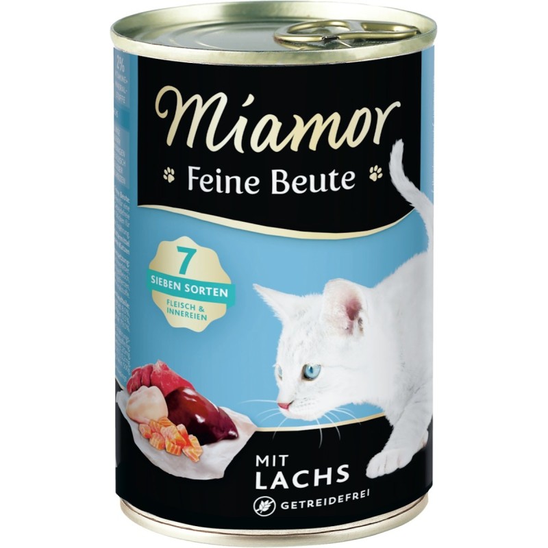 Miamor Feine Beute 400g Dose Katzennassfutter 12 x 400 Gramm Lachs