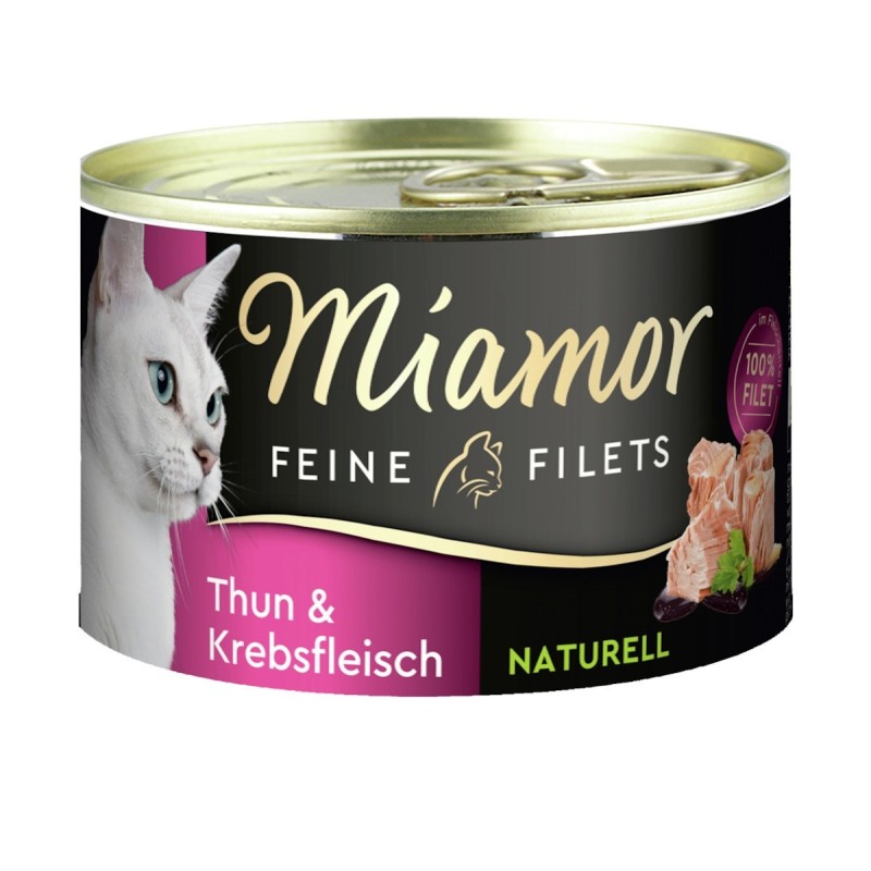 Miamor Feine Filets Naturelle 156g Dose Katzennassfutter 12 x 156 Gramm Thunfisch & Krebsfleisch