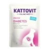 KATTOVIT Feline Diet Diabetes/Gewicht 85g Beutel Katzennassfutter Diätnahrung Sparpaket 48 x 85 Gramm Lachs Diabetes