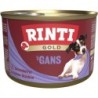 RINTI Gold 185g Dose Hundenassfutter Sparpaket 24 x 185 Gramm Adult Gans