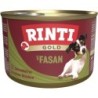 RINTI Gold 185g Dose Hundenassfutter Sparpaket 24 x 185 Gramm Adult Fasan