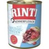 RINTI Kennerfleisch 800g Dose Hundenassfutter Sparpaket 24 x 800 Gramm Geflügelherzen