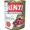 RINTI Kennerfleisch 800g Dose Hundenassfutter Sparpaket 24 x 800 Gramm Rentier