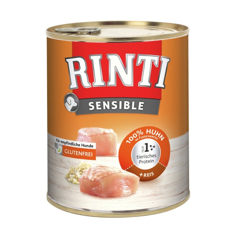 RINTI Sensible 800g Dose Hundenassfutter Sparpaket 36 x 800 Gramm Ross + Kartoffel