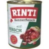 RINTI Kennerfleisch 800g Dose Hundenassfutter Sparpaket 24 x 800 Gramm Hirsch