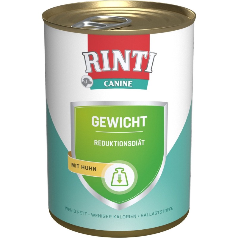 RINTI Canine 400 Gramm Hundenassfutter 12 x 400 Gramm Gewicht Huhn