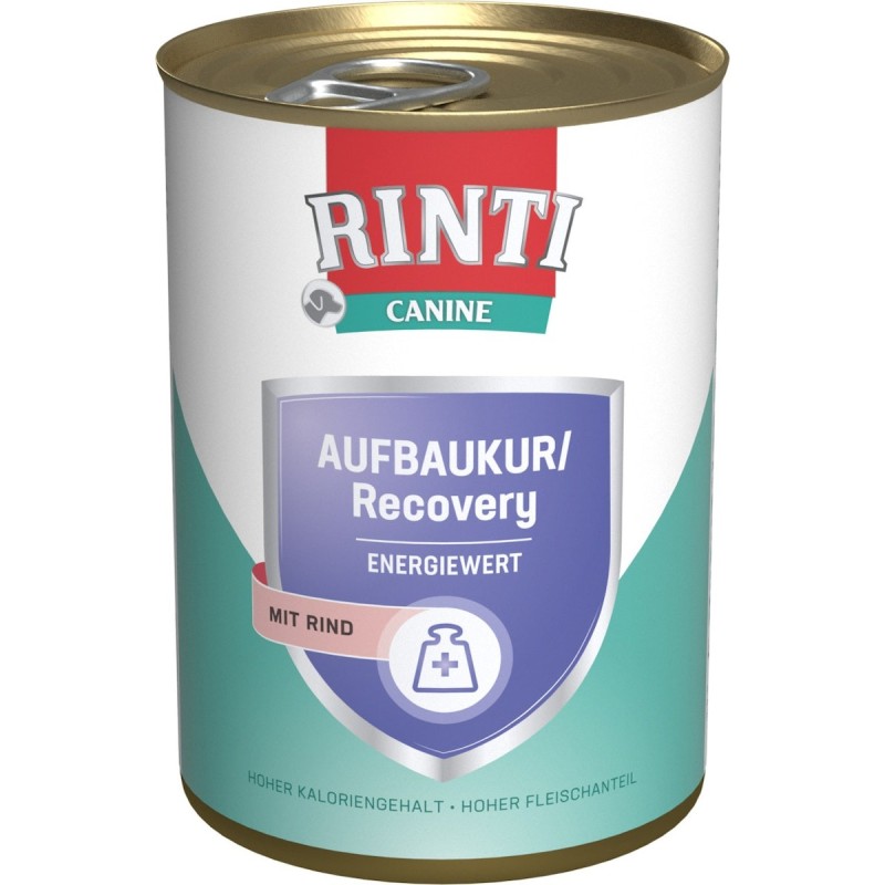 RINTI Canine 400 Gramm Hundenassfutter Sparpaket 24 x 400 Gramm Aufbaukur Rind