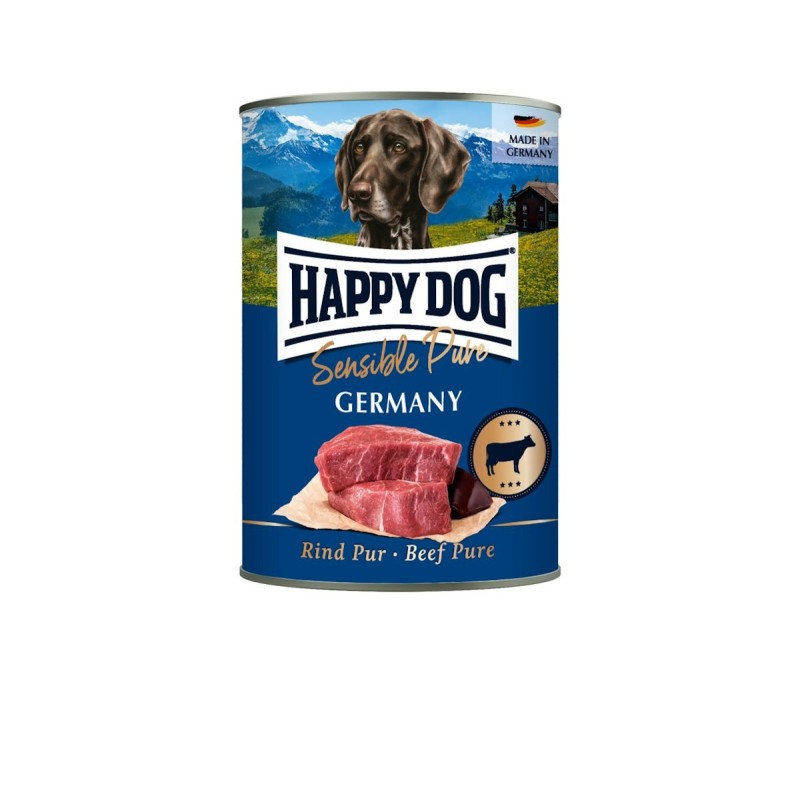 HAPPY DOG Sensible Pure 400g Hundenassfutter Sparpaket 12 x 400 Gramm Germany Rind