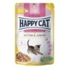 HAPPY CAT Meat in Sauce Kitten & Junior 85 Gramm Katzennassfutter 40 x 85 Gramm Land-Geflügel