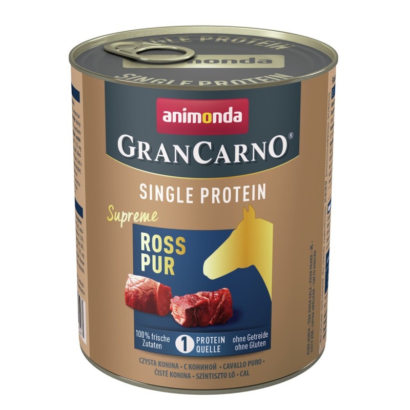 animonda Gran Carno Single Protein Supreme 800g Dose Hundenassfutter 6 x 800 Gramm Ross Pur