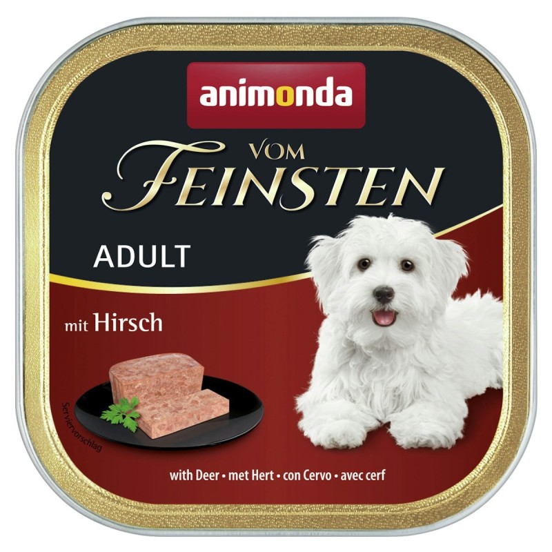 animonda Vom Feinsten Adult 150g Schale Hundenassfutter 22 x 150 Gramm Hirsch