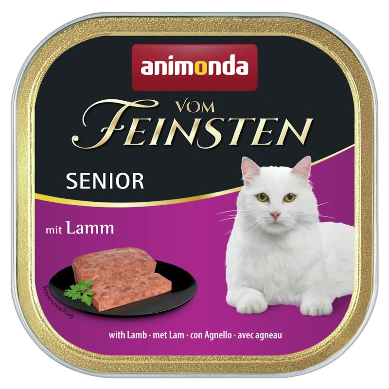 animonda Vom Feinsten Senior 100g Schale Katzennassfutter 32 x 100 Gramm mit Lamm