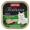 animonda Vom Feinsten Adult mit Schlemmerkern 100g Schale Katzennassfutter 32 x 100 Gramm Rind, Lachsfilet + Spinat