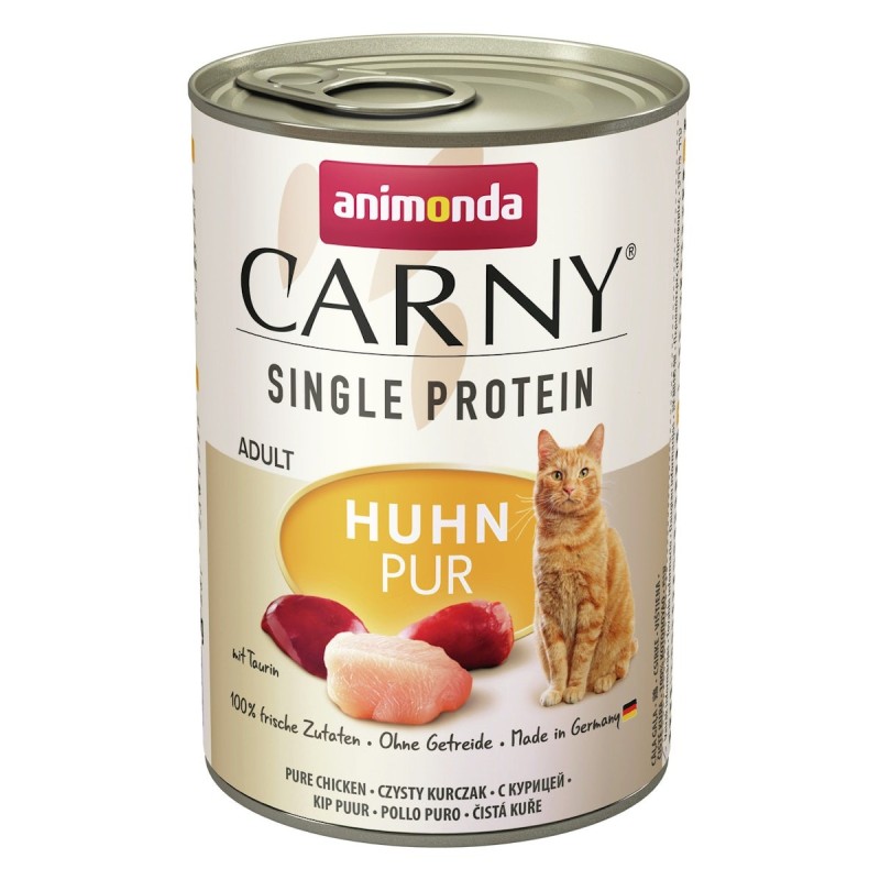 animonda Carny Adult Single Protein 400g Dose Katzennassfutter Sparpaket 12 x 400 Gramm Huhn pur