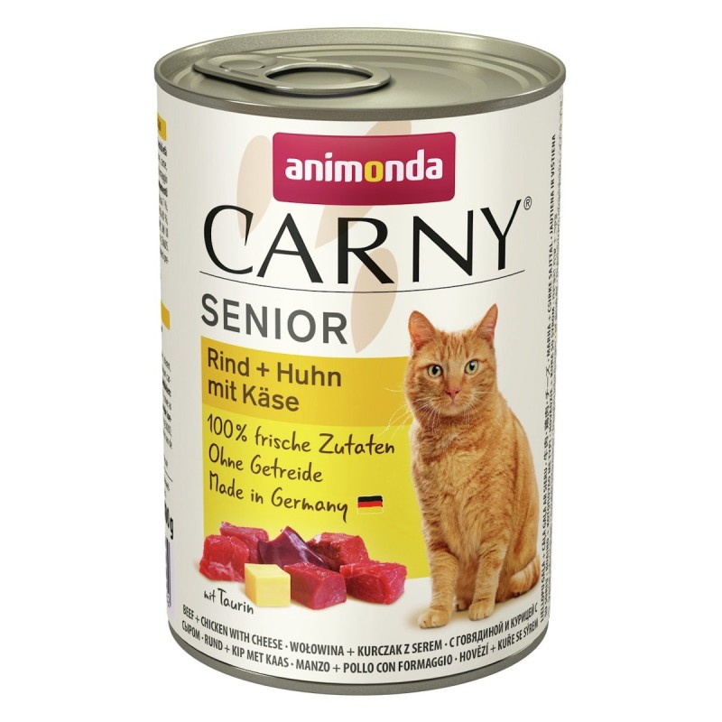 animonda Carny Senior 400g Dose Katzennassfutter Sparpaket 12 x 400 Gramm Rind + Huhn mit Käse