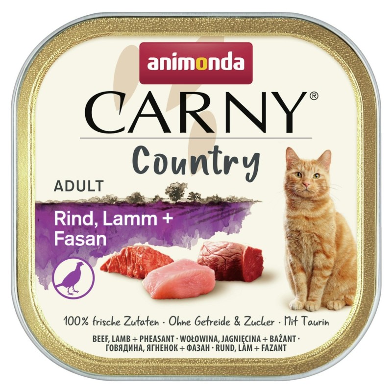 animonda Carny Country 100g Schale Katzennassfutter 32 x 100 Gramm Rind, Lamm + Fasan