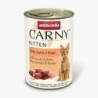 animonda Carny Kitten 400g Dose Katzennassfutter 24 x 400 Gramm Kalb und Huhn und Pute