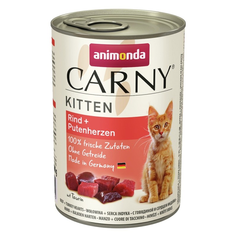 animonda Carny Kitten 400g Dose Katzennassfutter 12 x 400 Gramm Rind und Pute