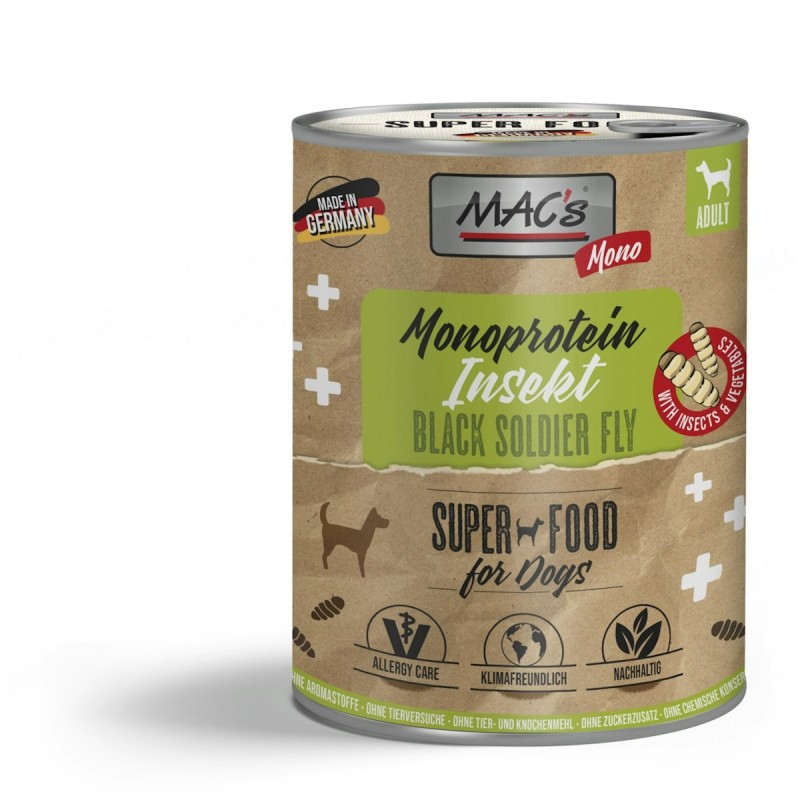 MAC´s DOG Mono Insekten Hundenassfutter 6 x 750 Gramm