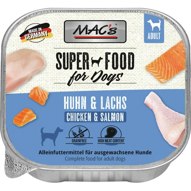 MAC's Dog 150g Hundenassfutter Sparpaket 22 x 150 Gramm Lachs & Hühnchen