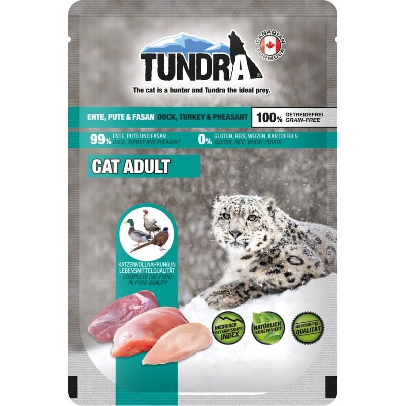 Tundra Cat 85 Gramm Katzennassfutter Sparpaket 32 x 85 Gramm Ente, Pute & Fasan