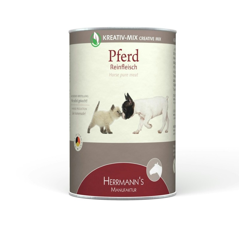 Herrmann's Selection Reinfleisch 400g Dose Hundenassfutter Sparpaket 24 x 400g Pferd