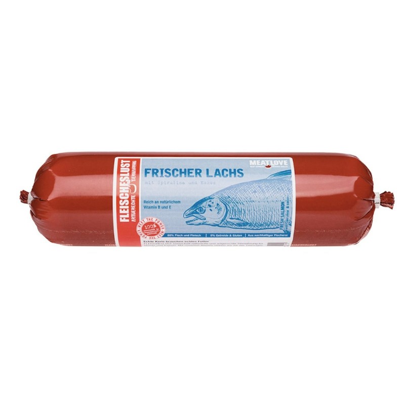 Fleischeslust Classic Menü frischer Lachs Hundenassfutter 12 x 800 Gramm