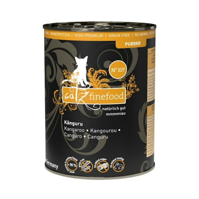 catz finefood Purrrr 400 Gramm Katzennassfutter 6 x 400 Gramm No. 107 Känguru