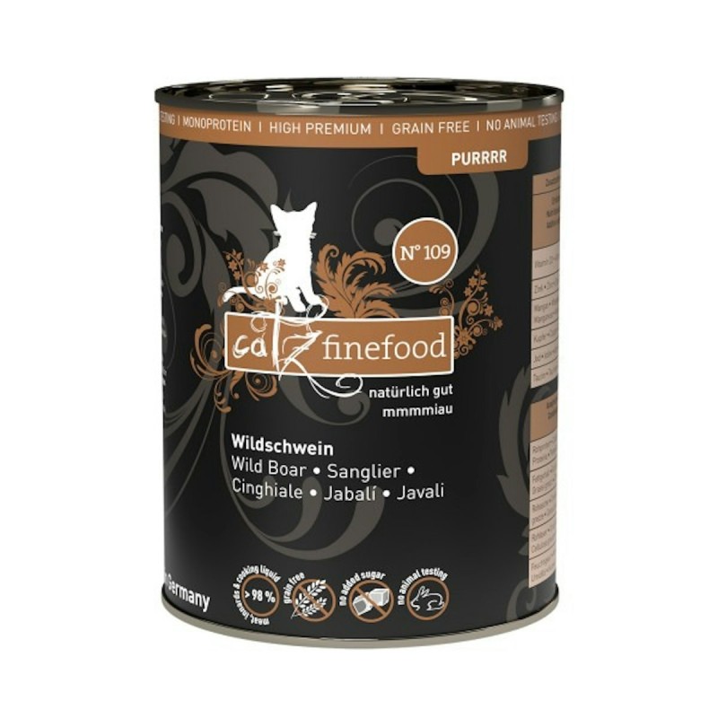 catz finefood Purrrr 400 Gramm Katzennassfutter 6 x 400 Gramm No. 109 Wildschwein