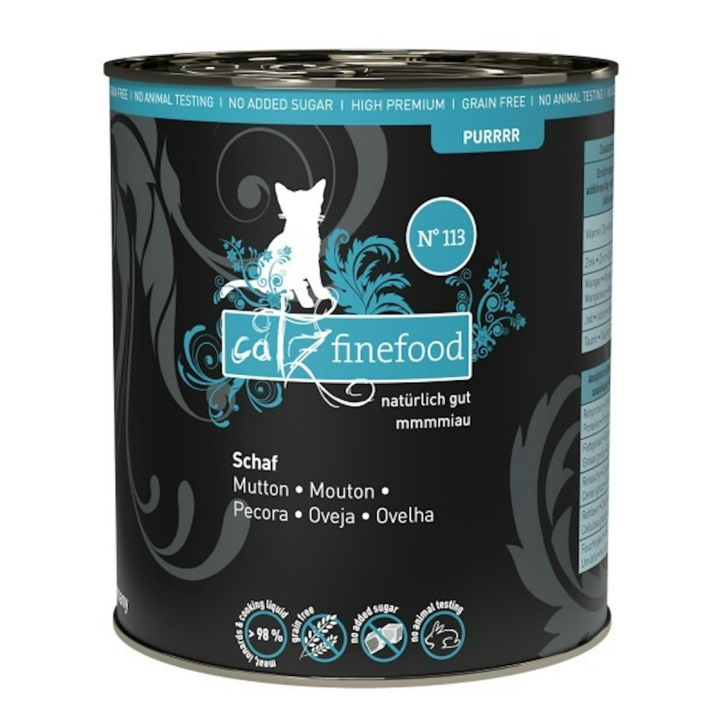 catz finefood Purrrr 6 x 800g Katzennassfutter No.113 Schaf