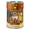 WOLFSBLUT 395g Hundenassfutter Sparpaket 12 x 395 Gramm Deep Glade Rothirsch mit Kürbis