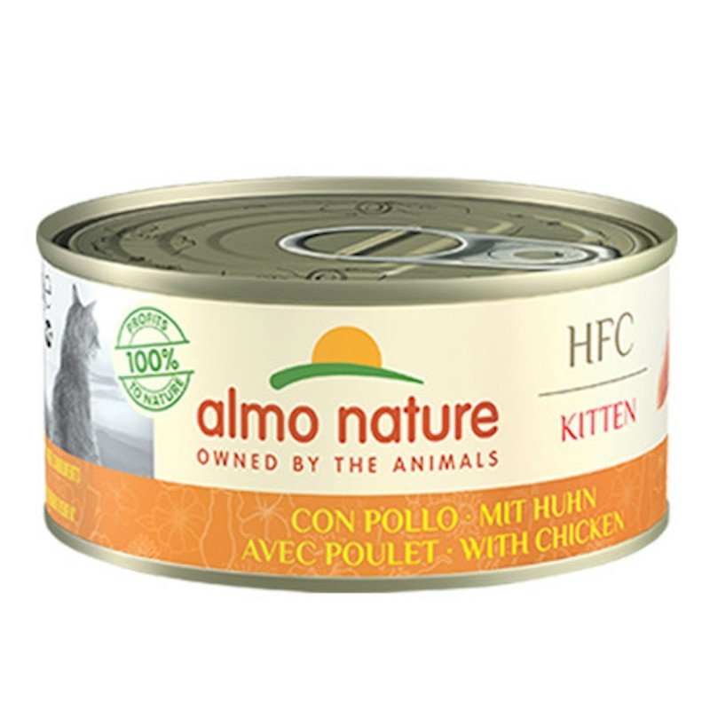 Almo Nature HFC Complete Kitten 150g Dose Katzennassfutter Sparpaket 48 x 150 Gramm mit Huhn