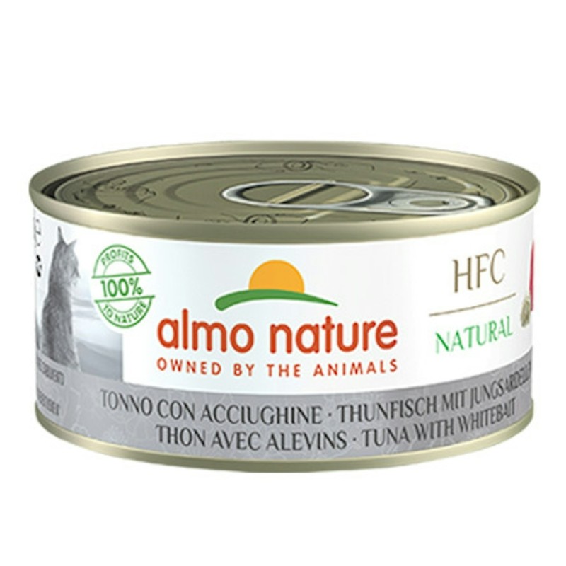 Almo Nature HFC Natural 150g Dose Katzennassfutter 24 x 150 Gramm Thunfisch mit Jungsardellen