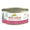 Almo Nature HFC Natural 150g Dose Katzennassfutter Sparpaket 48 x 150 Gramm Thunfisch und Huhn