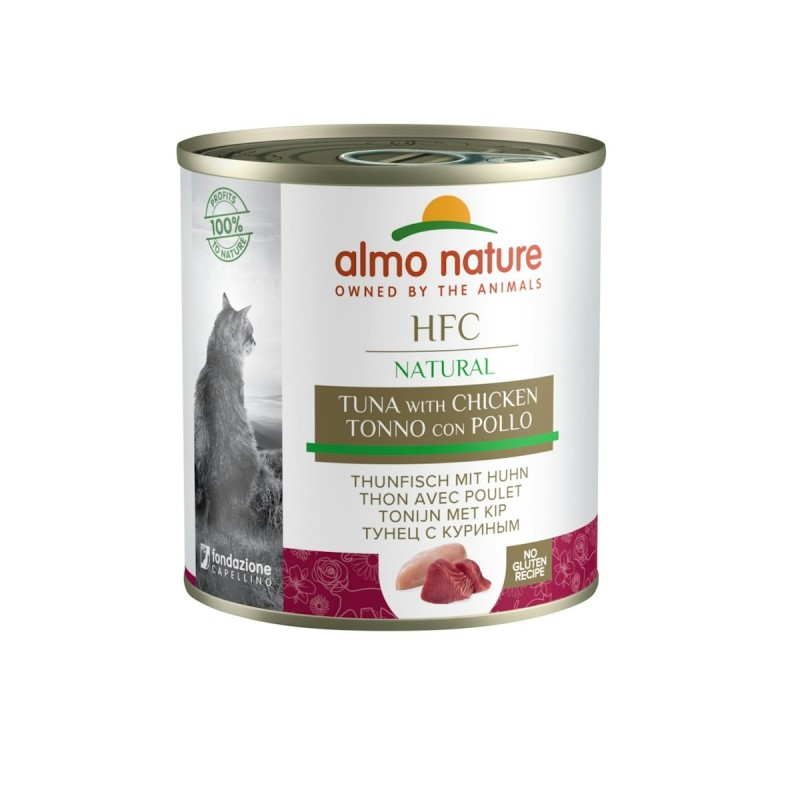 Almo Nature HFC Natural 280g Dose Katzennassfutter Sparpaket 24 x 280 Gramm Thunfisch & Huhn