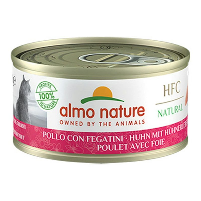 Almo Nature HFC Natural 70g Dose Katzennassfutter 24 x 70 Gramm Huhn & Hühnerleber