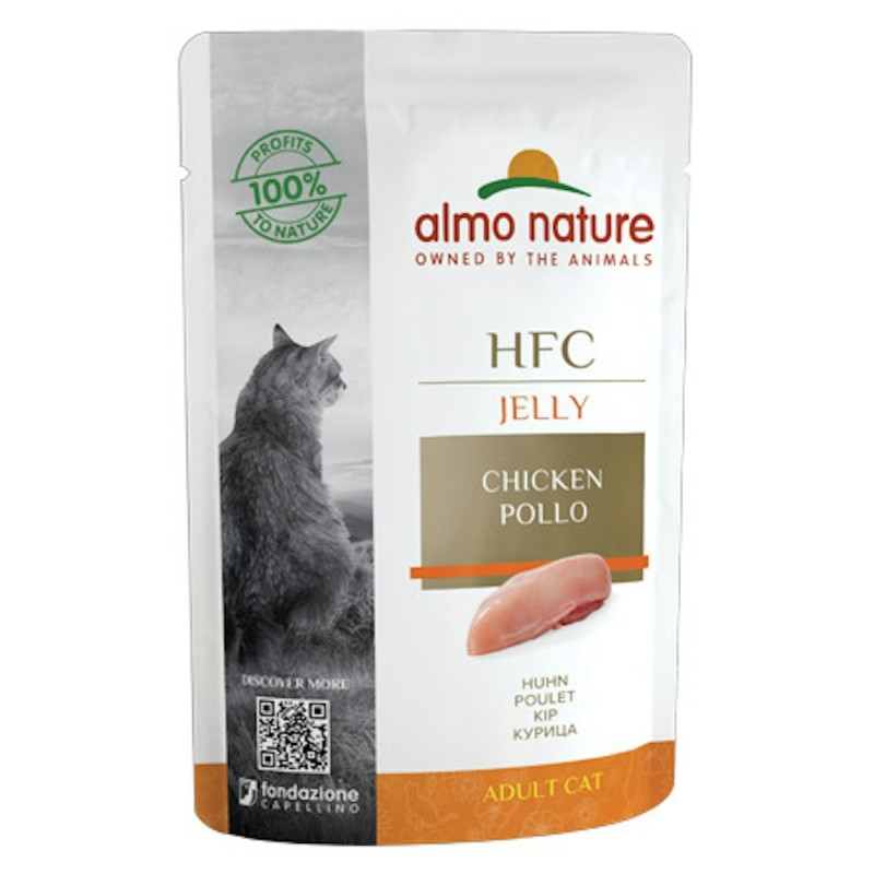 Almo Nature HFC Jelly 55g Beutel Katzennassfutter 24 x 55 Gramm Huhn