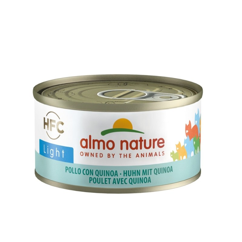 Almo Nature HFC Light 70g Dose Katzennassfutter Sparpaket 48 x 70 Gramm Huhn mit Quinoa