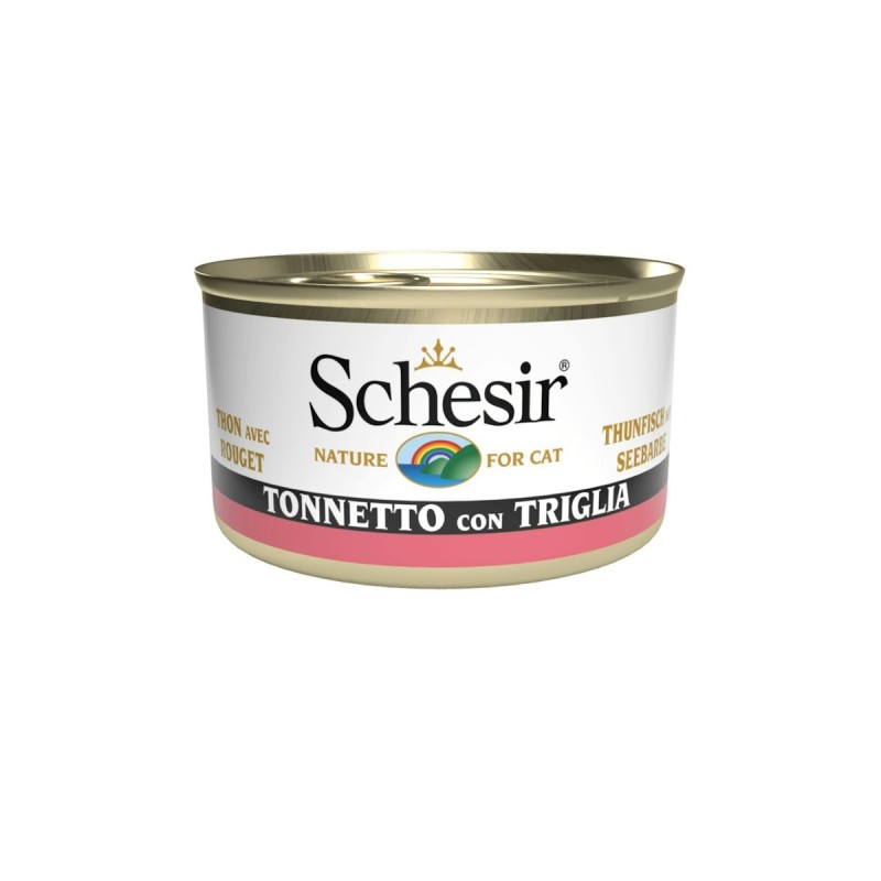 Schesir Jelly Dose 85 Gramm Katzennassfutter Sparpaket 48 x  85 Gramm Thunfisch & Seebarsch