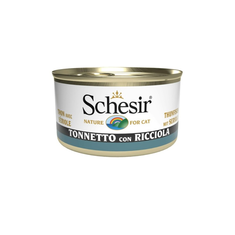 Schesir Jelly Dose 85 Gramm Katzennassfutter 24 x 85 Gramm Thunfisch & Seriola