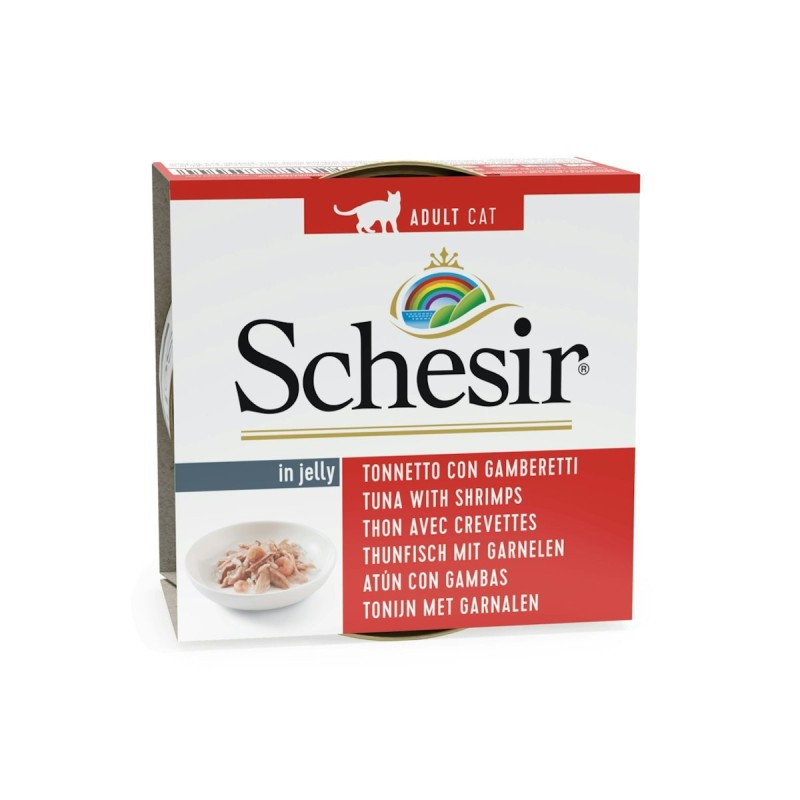 Schesir 24 x 85g Dose Katzennassfutter Thunfisch mit Garnelen