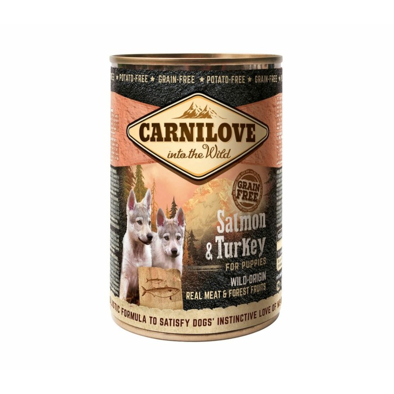 CARNILOVE 400 Gramm Hundenassfutter Sparpaket 12 x 400 Gramm Puppy Salmon & Turkey