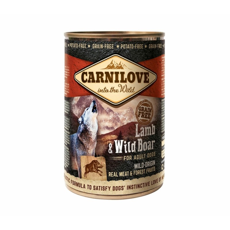 CARNILOVE 400 Gramm Hundenassfutter Sparpaket 12 x 400 Gramm Adult Lamb & Wild Boar