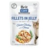 Brit Care Fillets in Jelly 85 Gramm Katzennassfutter 24 x 85 Gramm Chicken&Cheese